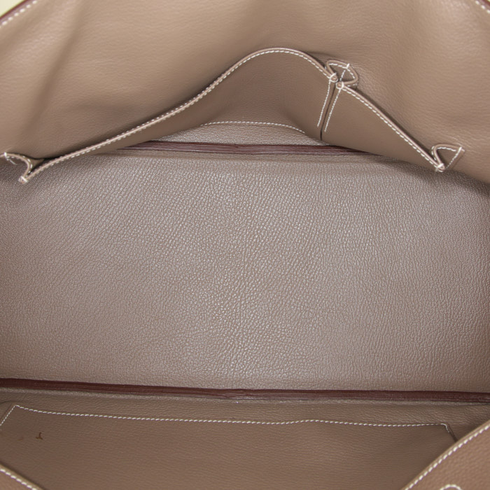 Hermes Birkin Shoulder handbag in etoupe togo leather - Detail D2