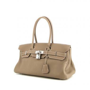 Borsa Hermes Birkin Shoulder in pelle togo etoupe