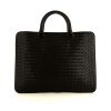 Borsa portadocumenti Bottega Veneta in pelle intrecciata nera - 360 thumbnail