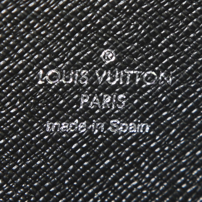 Billetera Louis Vuitton Clémence en cuero Epi negro - Detail D3