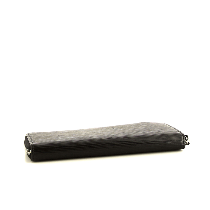 Portefeuille Louis Vuitton Clémence en cuir épi noir - Detail D4