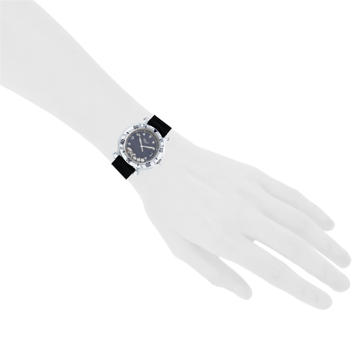 Chopard Happy Sport-Happy Fish watch in stainless steel Ref:  8236 Circa  2002 - Detail D1