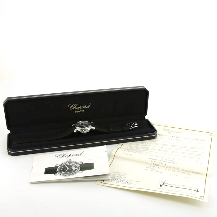 Chopard Happy Sport-Happy Fish watch in stainless steel Ref:  8236 Circa  2002 - Detail D3