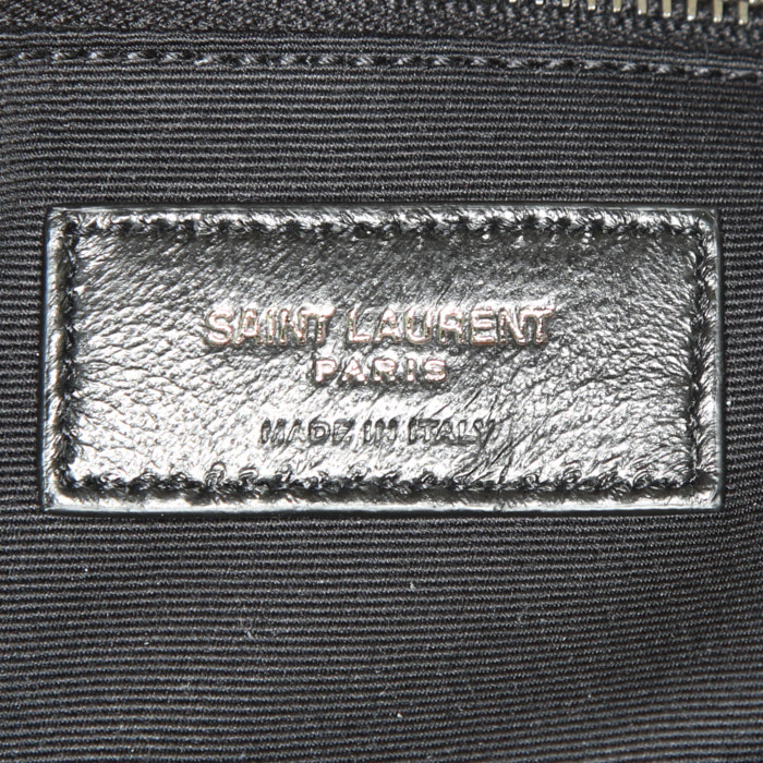 Borsa a tracolla Saint Laurent Niki in pelle marrone con motivo a spina di pesce - Detail D4