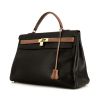 Hermes Kelly 40 cm handbag in black togo leather and gold leather - 00pp thumbnail