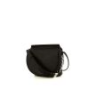 Borsa a tracolla Givenchy Infinity in pelle liscia nera decorata con catene - 00pp thumbnail