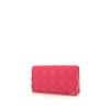 Bolso bandolera Dior Wallet on Chain en cuero cannage rosa - 00pp thumbnail