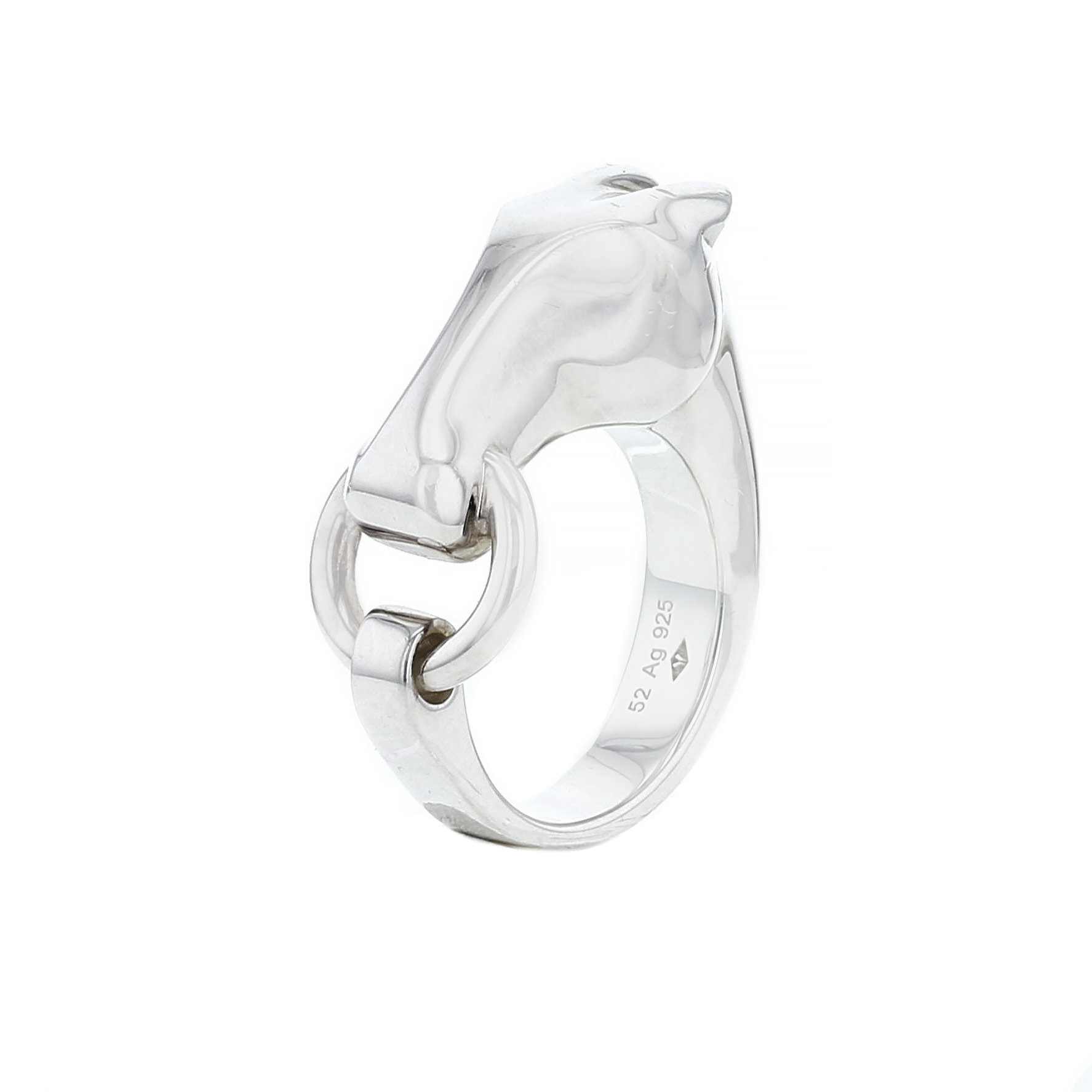 Hermès Galop medium model ring in silver - Detail D1