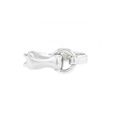 Sortija Hermès Galop modelo mediano en plata