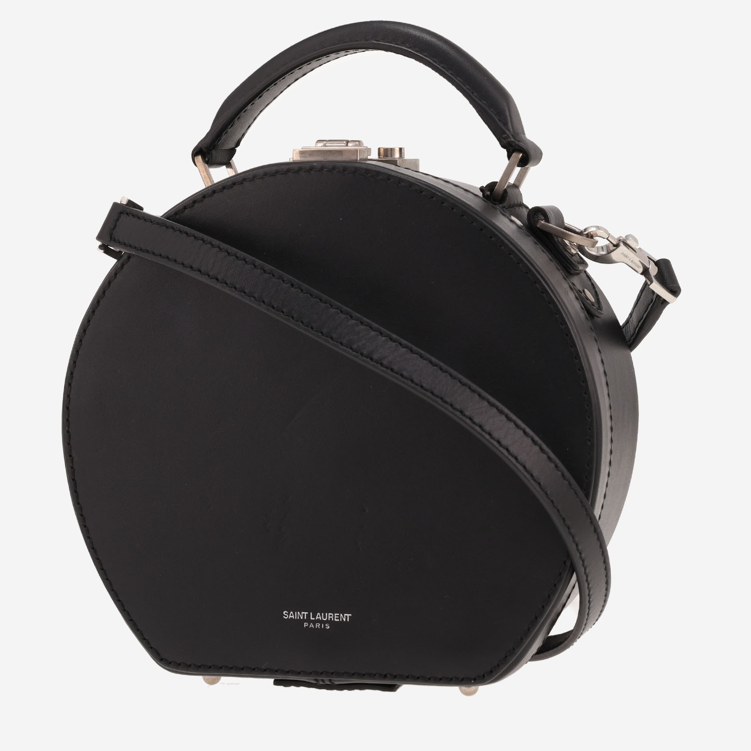 Saint Laurent Mica Box handbag in black leather