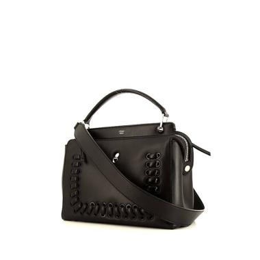 Fendi  Dotcom handbag  in black leather