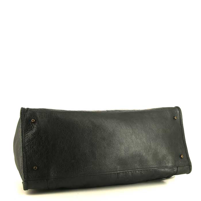 Balenciaga Work handbag in black leather - Detail D4