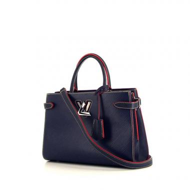 Borsa Louis Vuitton Twist in pelle Epi blu e rossa