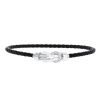 Fred Chance Infinie medium model bracelet in white gold,  diamonds and leather - 00pp thumbnail
