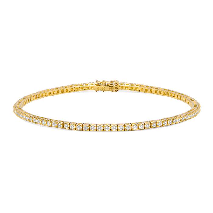 bracelet en or jaune et diamants (1, 07 carat)