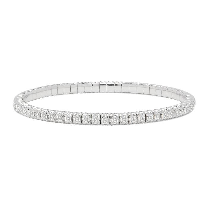 bracelet semi-souple en or blanc et diamants (2, 77 carats)