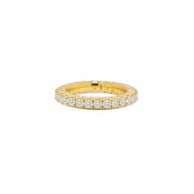 Alliance semi-souple en or jaune et diamants (1,21 carat)