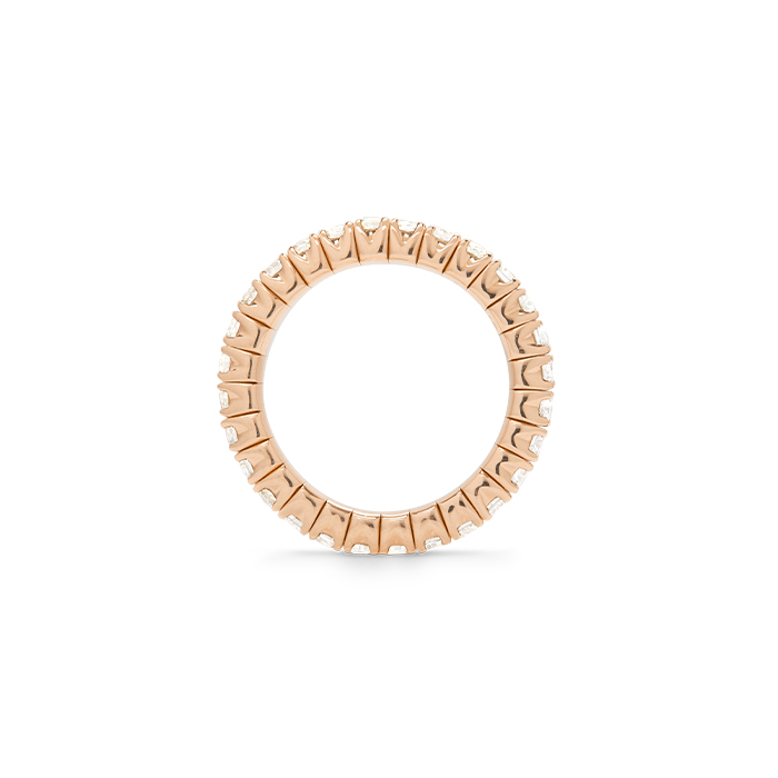 Sortija semiflexible    de oro rosa y diamantes - Detail D2