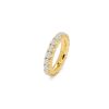 Half-flexible wedding ring in yellow gold and diamonds (2,86 carats) - Detail D1 thumbnail
