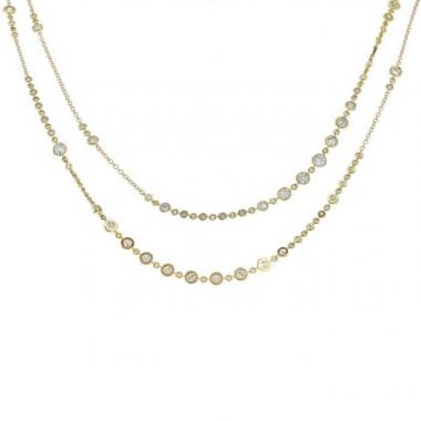 Collar en oro amarillo y diamantes (3,14 quilate)