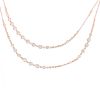 Long necklace in pink gold and diamonds (3,14 carats) - 00pp thumbnail