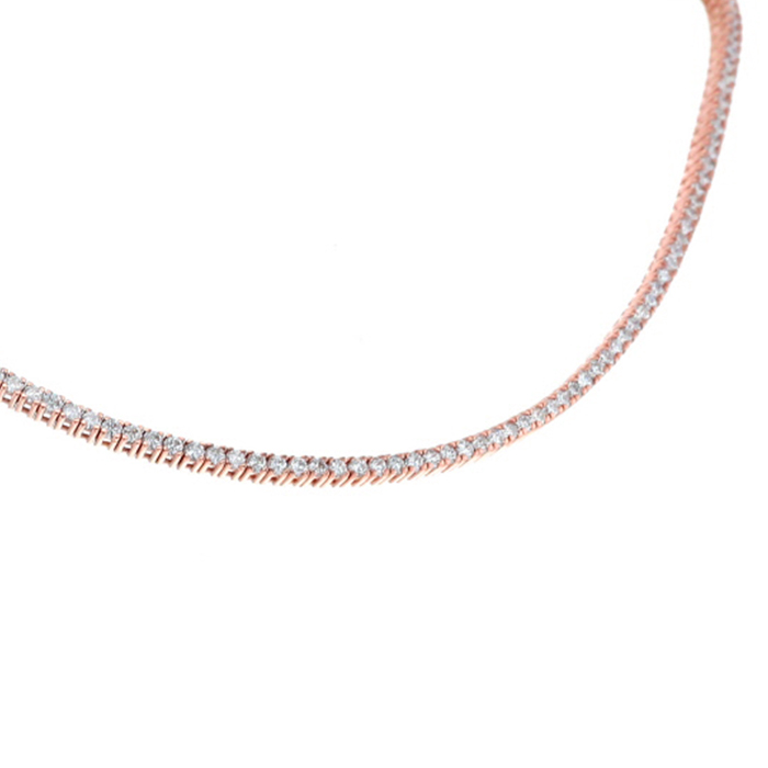Collier en or rose et diamants (5,50 carats) - Detail D2