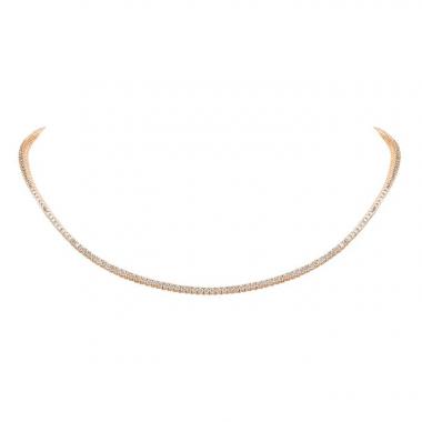 Collier en or rose et diamants (5,50 carats)