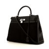 Hermès  Kelly 35 cm handbag  in black Everkcalf leather  and black foal - 00pp thumbnail