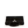 Bolso de mano Hermès  Kelly 35 cm en cuero Everkcalf negro y piel de potro negra - 360 Front thumbnail