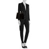 Borsa Hermès  Kelly 35 cm in pelle Everkcalf nera e puledro nero - Detail D2 thumbnail