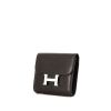 Portefeuille Hermes Constance en cuir box noir - 00pp thumbnail