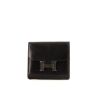 Billetera Hermes Constance en cuero box negro - 360 thumbnail