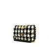 Chanel 19 handbag in black and white quilted jersey - 00pp thumbnail