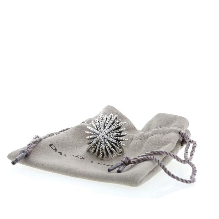 Anello David Yurman Starburst in argento e diamanti - Detail D2