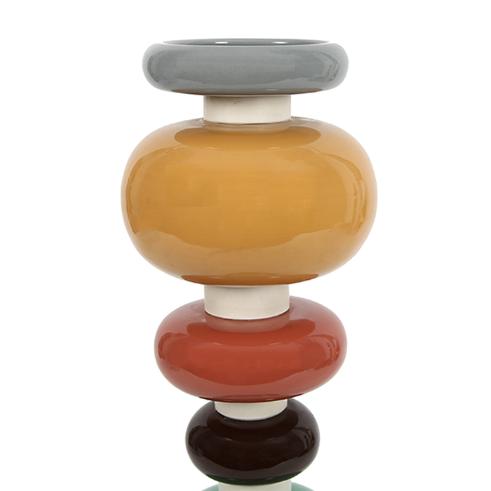 Ettore Sottsass, Totem #3 from the "Flavia" series, in polychrome enamelled ceramic, Bitossi edition, signed and numbered, 1964/96 - Detail D1