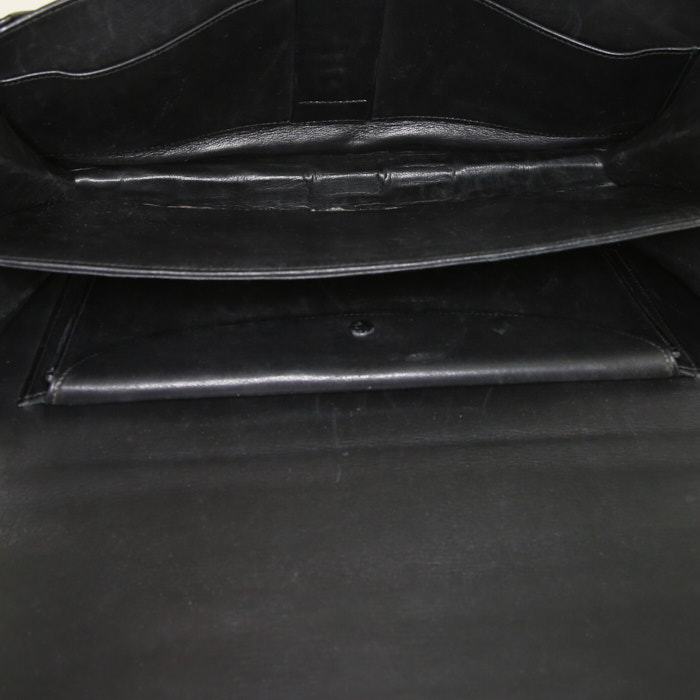 Bolso de mano Hermès Cordeliere en cocodrilo negro - Detail D2