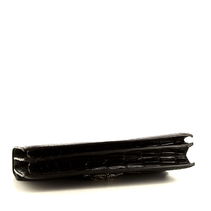 Hermès Cordeliere handbag in black crocodile - Detail D4