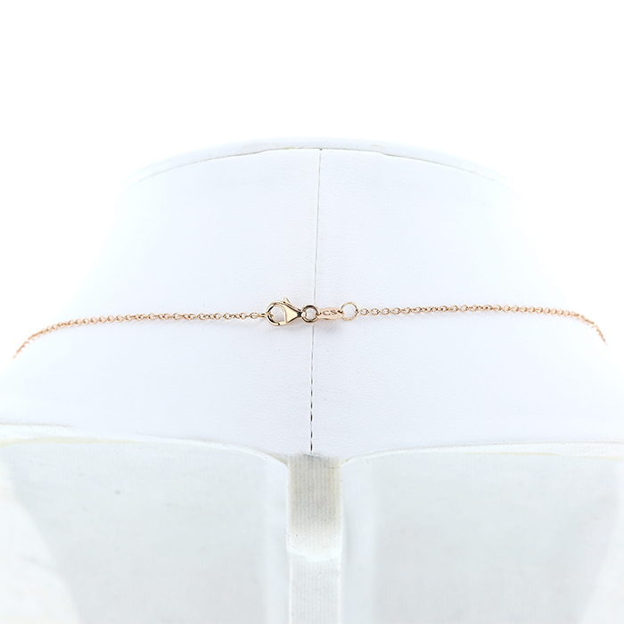 Long necklace in pink gold and diamonds (3,14 carats) - Detail D2