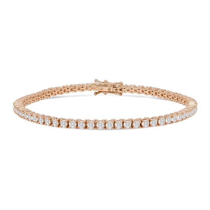 bracelet ligne en or rose et diamants (2, 95 carats)