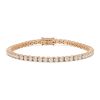 Tennis bracelet in rose gold and diamonds (5,13 carats) - 00pp thumbnail