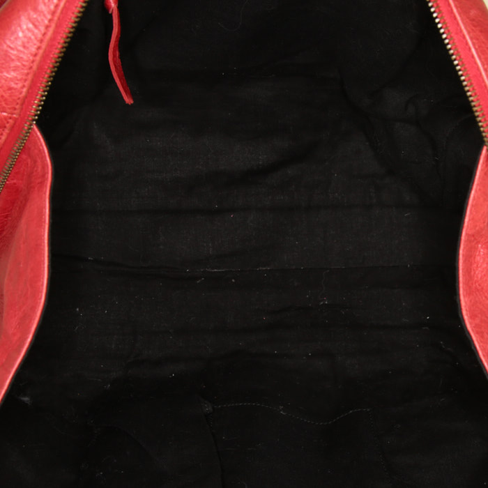 Bolso de mano Balenciaga Classic City en cuero rojo - Detail D3