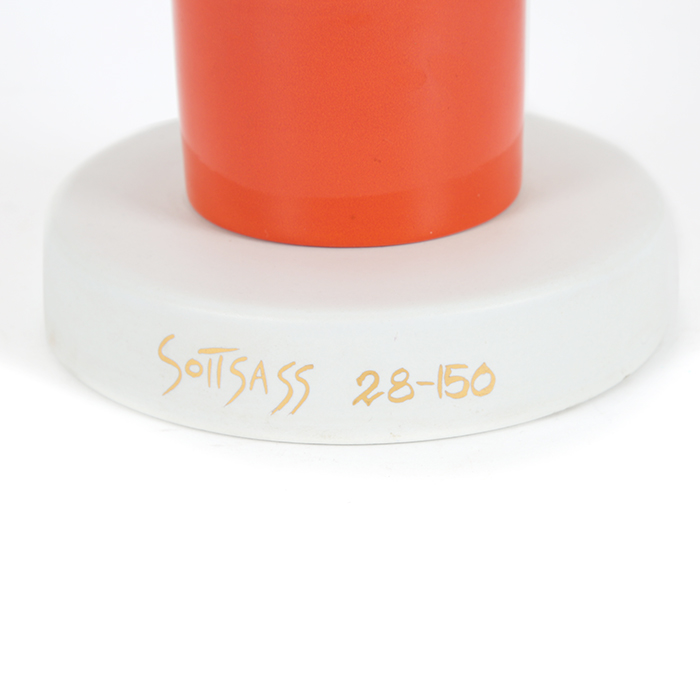 Ettore Sottsass, Totem "Burma", in polychrome enamelled ceramic, edition EAD for Modernariato gallery, signed and numbered, around the 2000's - Detail D1