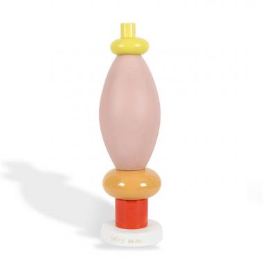 Ettore Sottsass, Totem "Burma", en céramique émaillée polychrome, édition EAD pour la galerie Modernariato, signé et numéroté, des années 2000