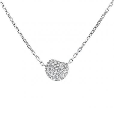 Collier Boucheron Tentation Macaron en or blanc et diamants