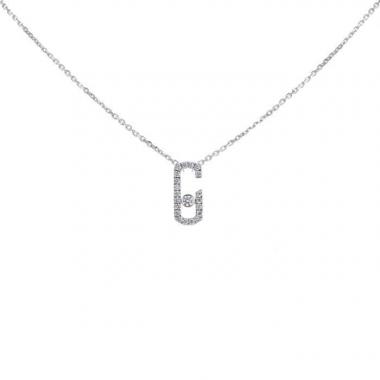 Messika Move Addiction necklace in 14k white gold and diamonds