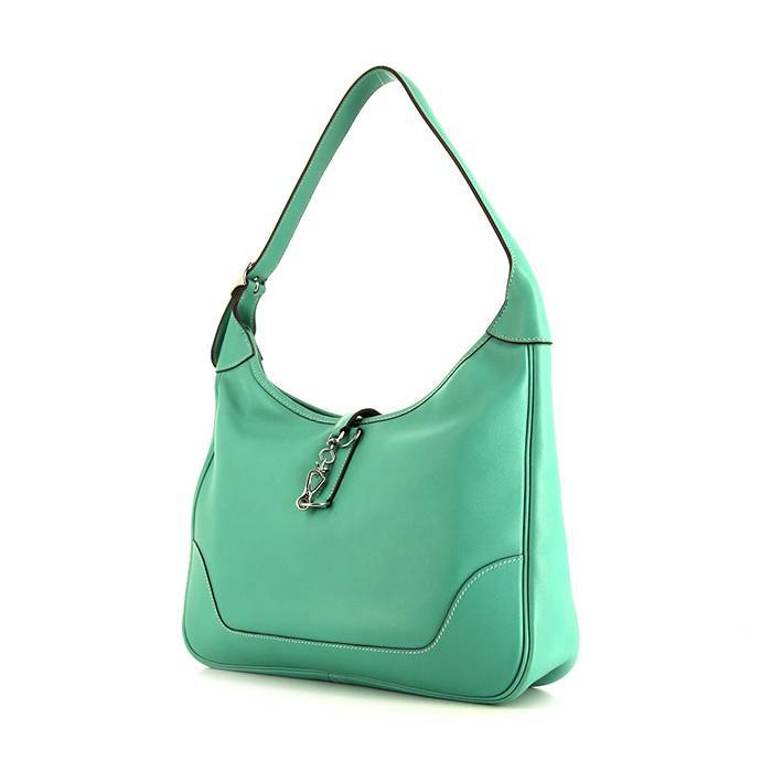 Hermès Trim handbag in green leather - 00pp