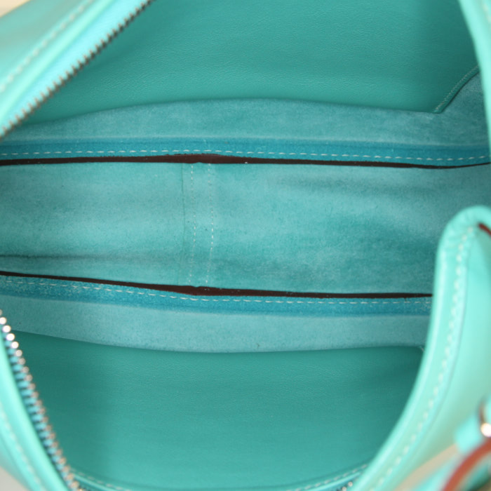 Hermès Trim handbag in green leather - Detail D2