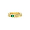 Textured Chaumet ring in yellow gold and emerald - 00pp thumbnail