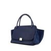Celine  Trapeze large model  handbag  in blue leather  and blue suede - 00pp thumbnail