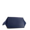 Bolso de mano Celine  Trapeze modelo grande  en cuero azul y ante azul - Detail D4 thumbnail